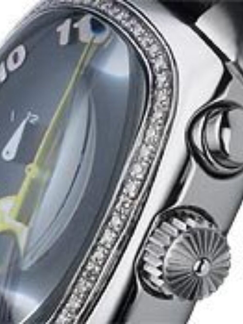 VINTAGE LOCMAN 1970 DIAMOND BEZEL BLACK CHRONOGRAPH WATCH - Picture 14 of 16